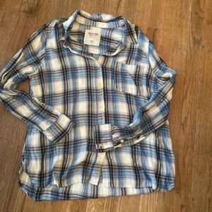 Mossimo Supply Co. Blue Plaid Shirt